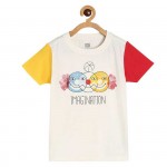 Miniklub Knit T-Shirt - White/Yellow/Red, 2-3yr